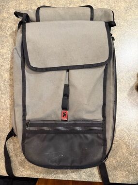 Chrome Industries Soyuz Waterproof Weekender Laptop Backpack Rolltop gray